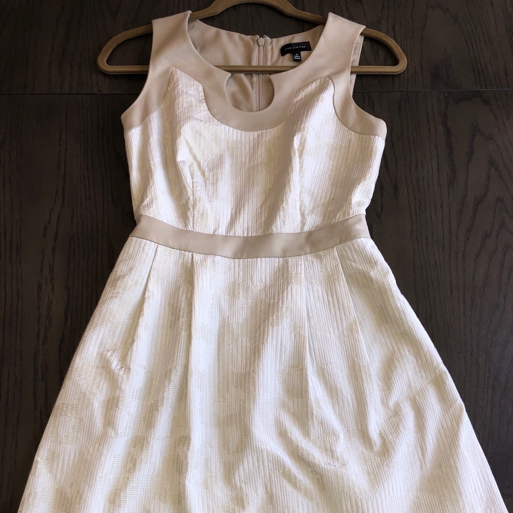 Tan/Cream/White Cocktail Dress